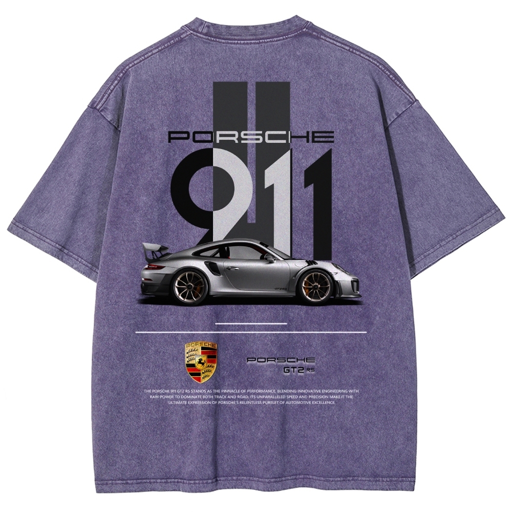 911 GT2 RS Racing Unisex Fit Washed T-Shirt