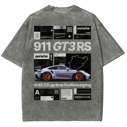 Nürburgring Racing Poster Unisex Fit Washed T-Shirt