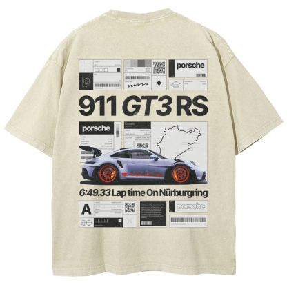 Nürburgring Racing Poster Unisex Fit Washed T-Shirt