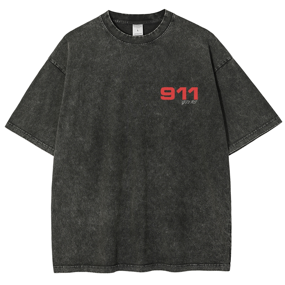 911 GT3 RS Racing Unisex Fit Washed T-Shirt