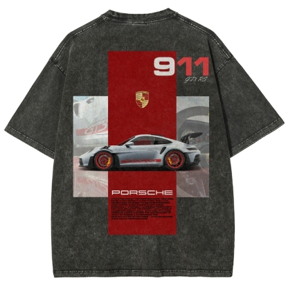 911 GT3 RS Racing Unisex Fit Washed T-Shirt
