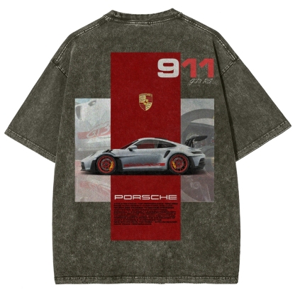 911 GT3 RS Racing Unisex Fit Washed T-Shirt