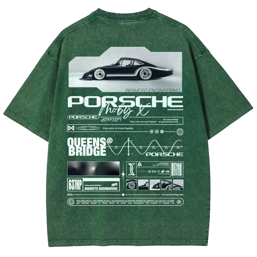 Moby X Vintage Poster Racing Unisex Fit Washed T-Shirt