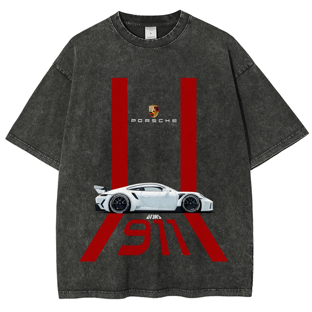 911 GT3 RS Racing Unisex Fit Washed T-Shirt