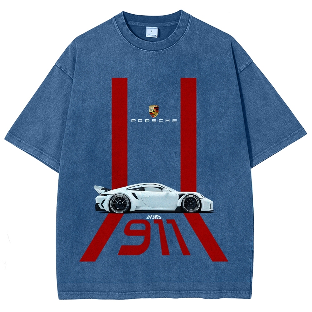 911 GT3 RS Racing Unisex Fit Washed T-Shirt