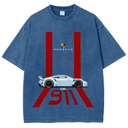 911 GT3 RS Racing Unisex Fit Washed T-Shirt