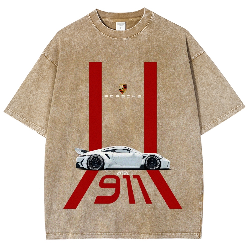 911 GT3 RS Racing Unisex Fit Washed T-Shirt