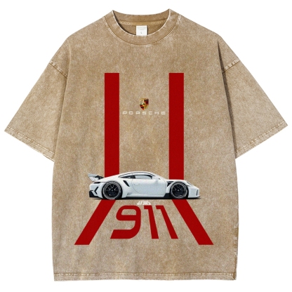 911 GT3 RS Racing Unisex Fit Washed T-Shirt