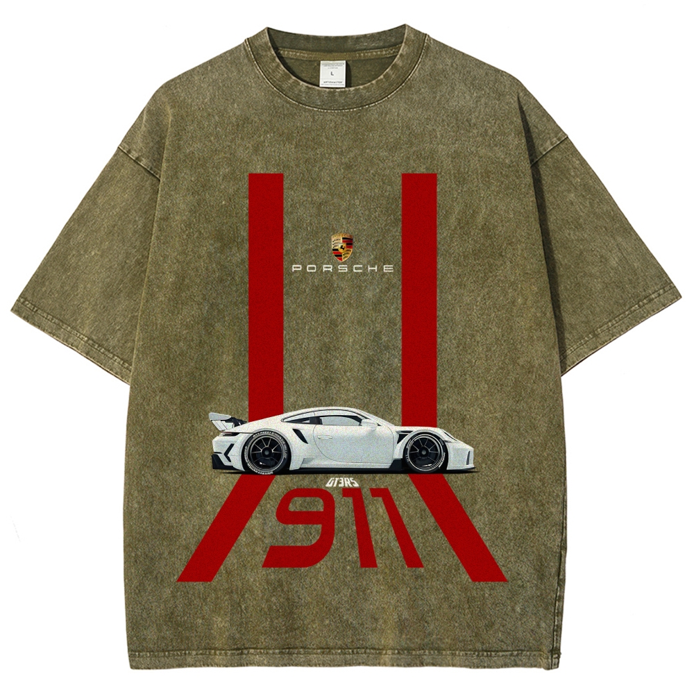 911 GT3 RS Racing Unisex Fit Washed T-Shirt