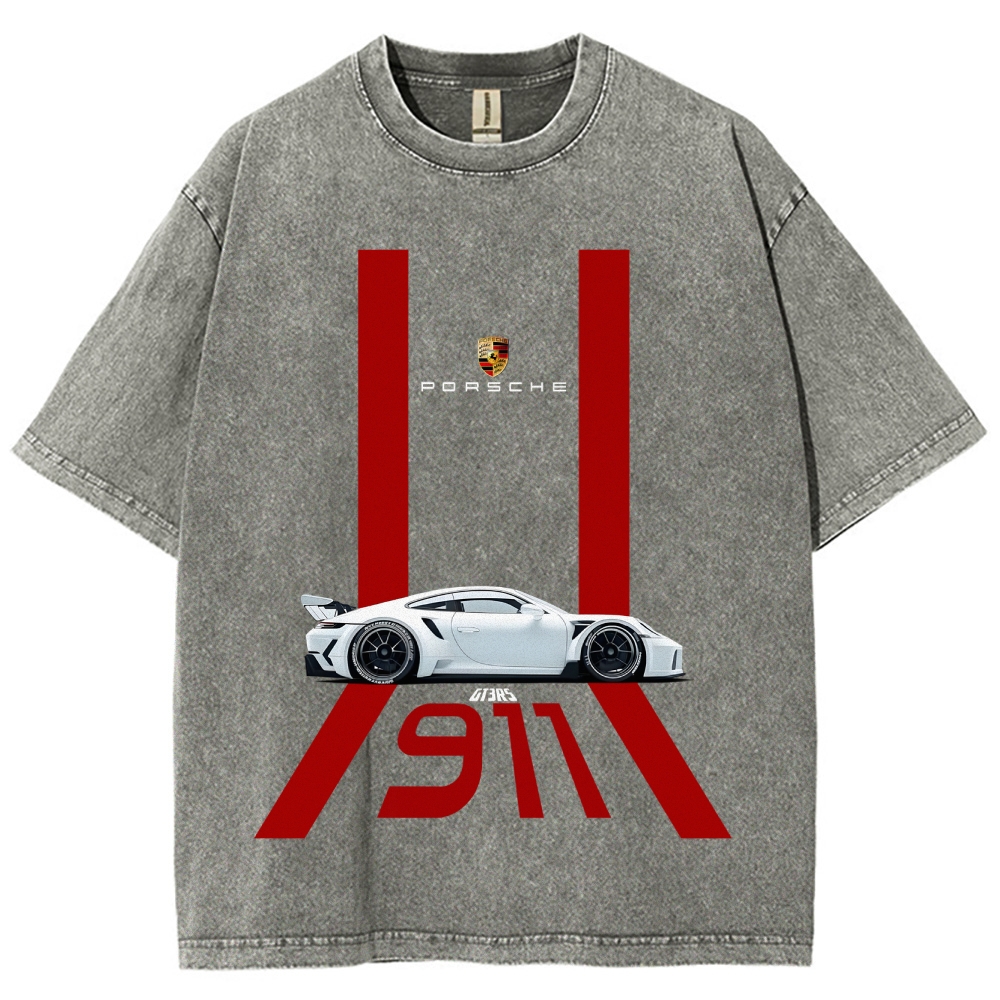 911 GT3 RS Racing Unisex Fit Washed T-Shirt