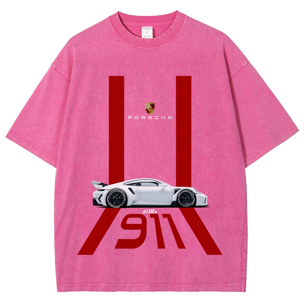 911 GT3 RS Racing Unisex Fit Washed T-Shirt