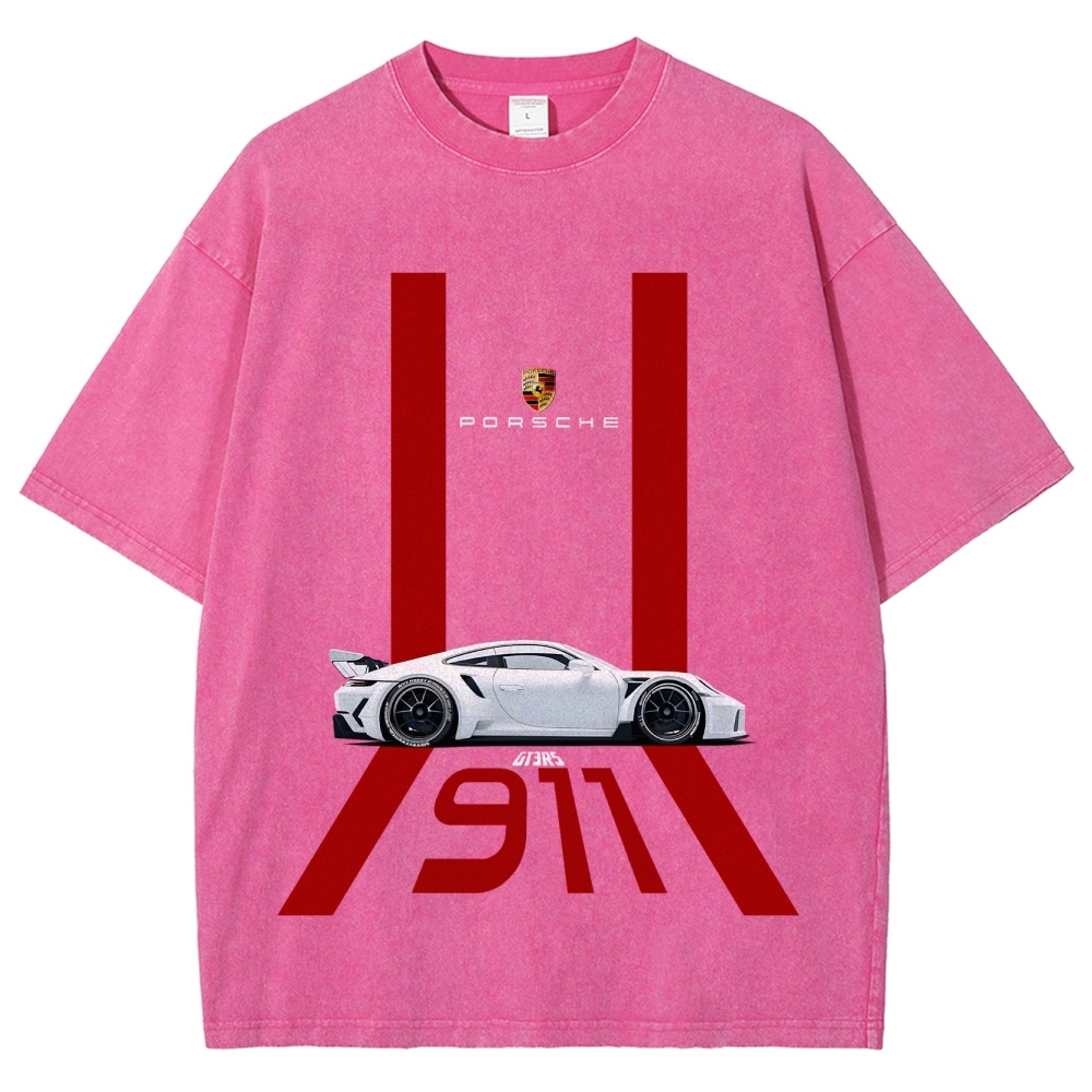 911 GT3 RS Racing Unisex Fit Washed T-Shirt