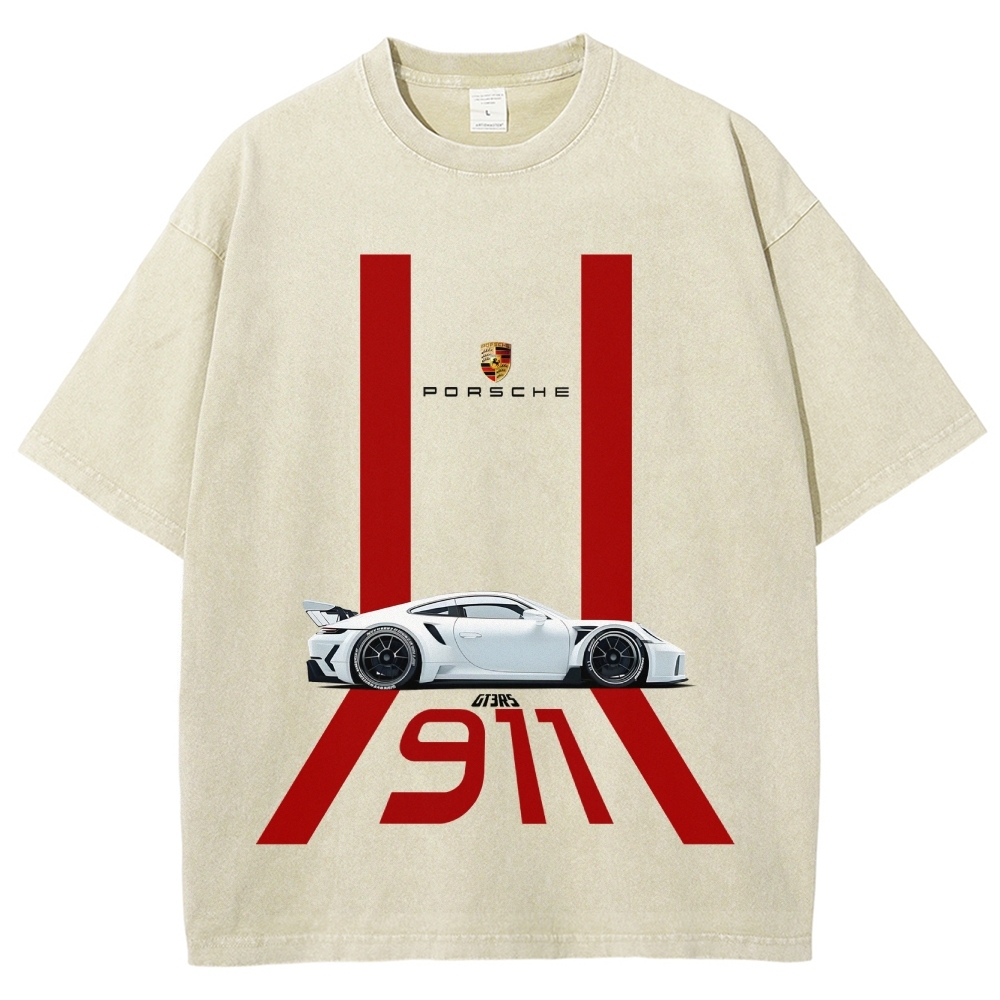 911 GT3 RS Racing Unisex Fit Washed T-Shirt