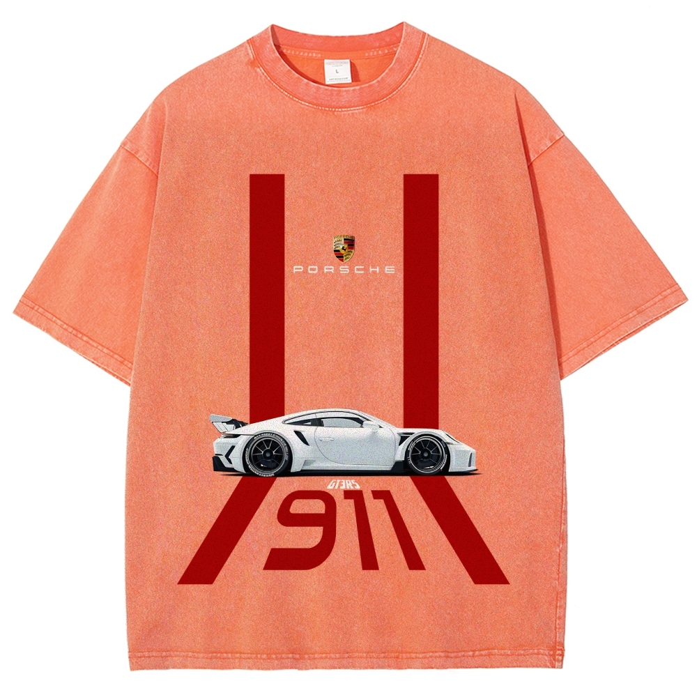 911 GT3 RS Racing Unisex Fit Washed T-Shirt