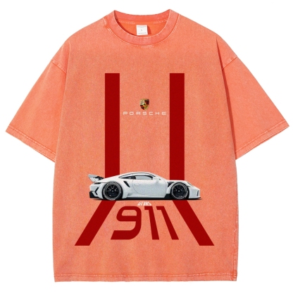 911 GT3 RS Racing Unisex Fit Washed T-Shirt