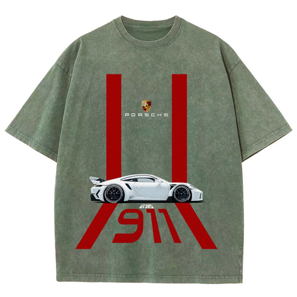 911 GT3 RS Racing Unisex Fit Washed T-Shirt