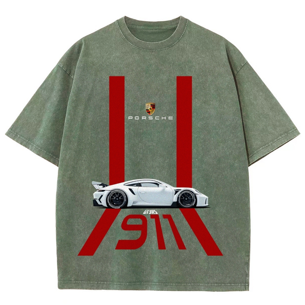 911 GT3 RS Racing Unisex Fit Washed T-Shirt