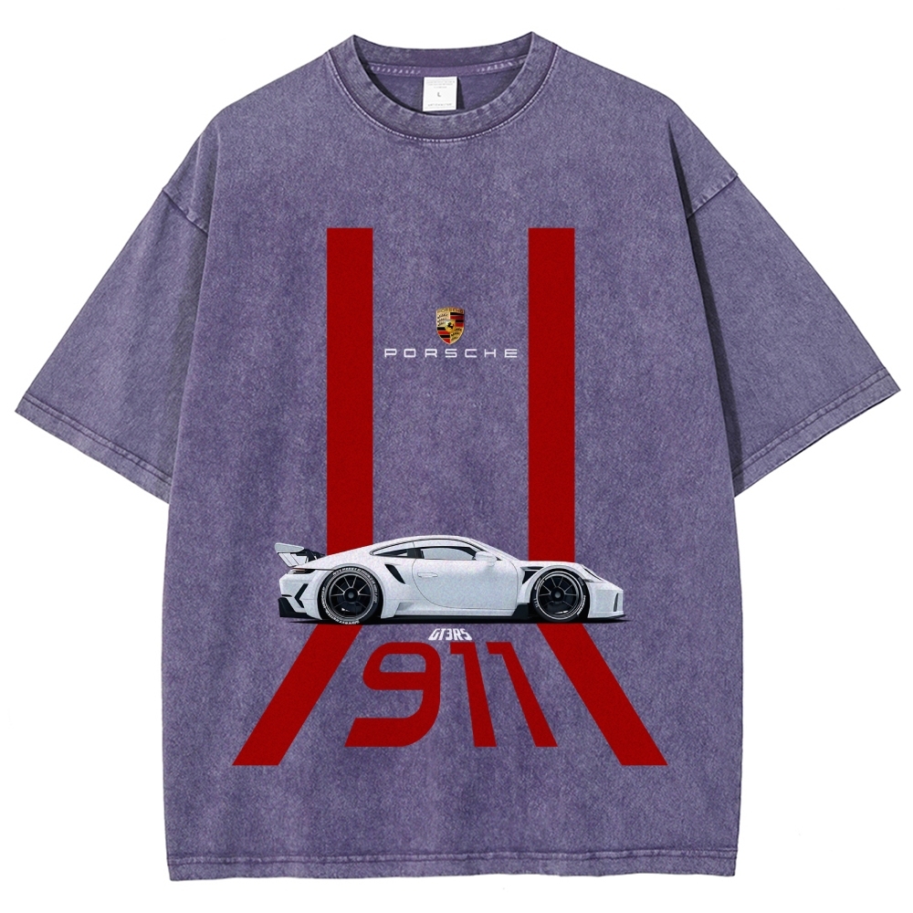 911 GT3 RS Racing Unisex Fit Washed T-Shirt