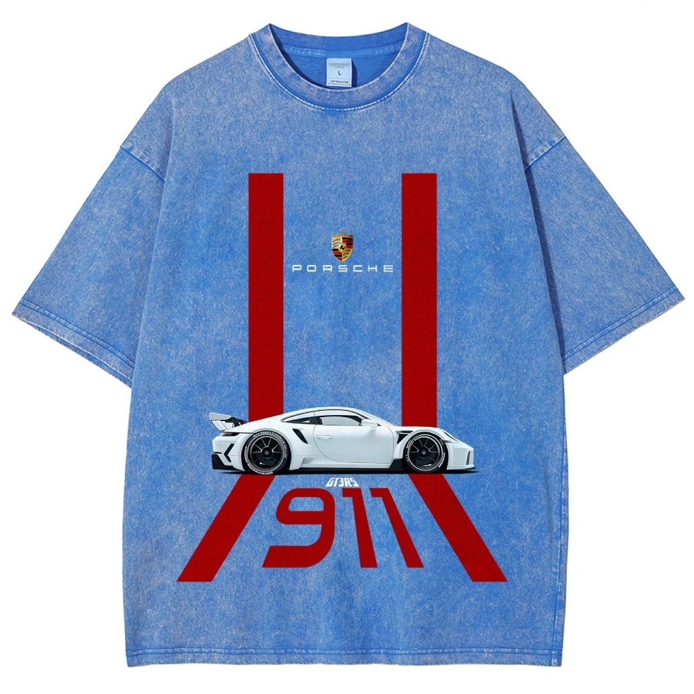 911 GT3 RS Racing Unisex Fit Washed T-Shirt
