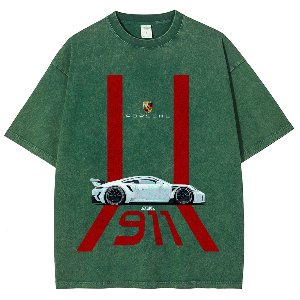 911 GT3 RS Racing Unisex Fit Washed T-Shirt