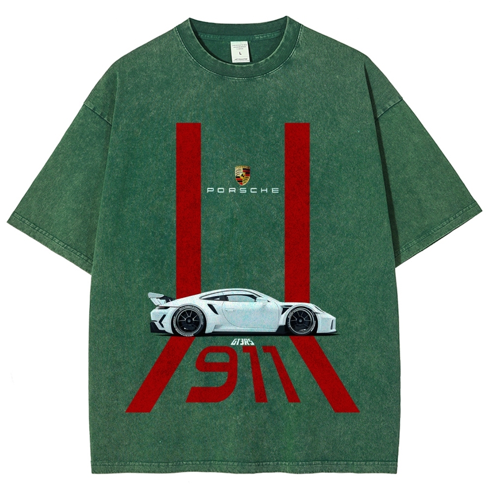 911 GT3 RS Racing Unisex Fit Washed T-Shirt