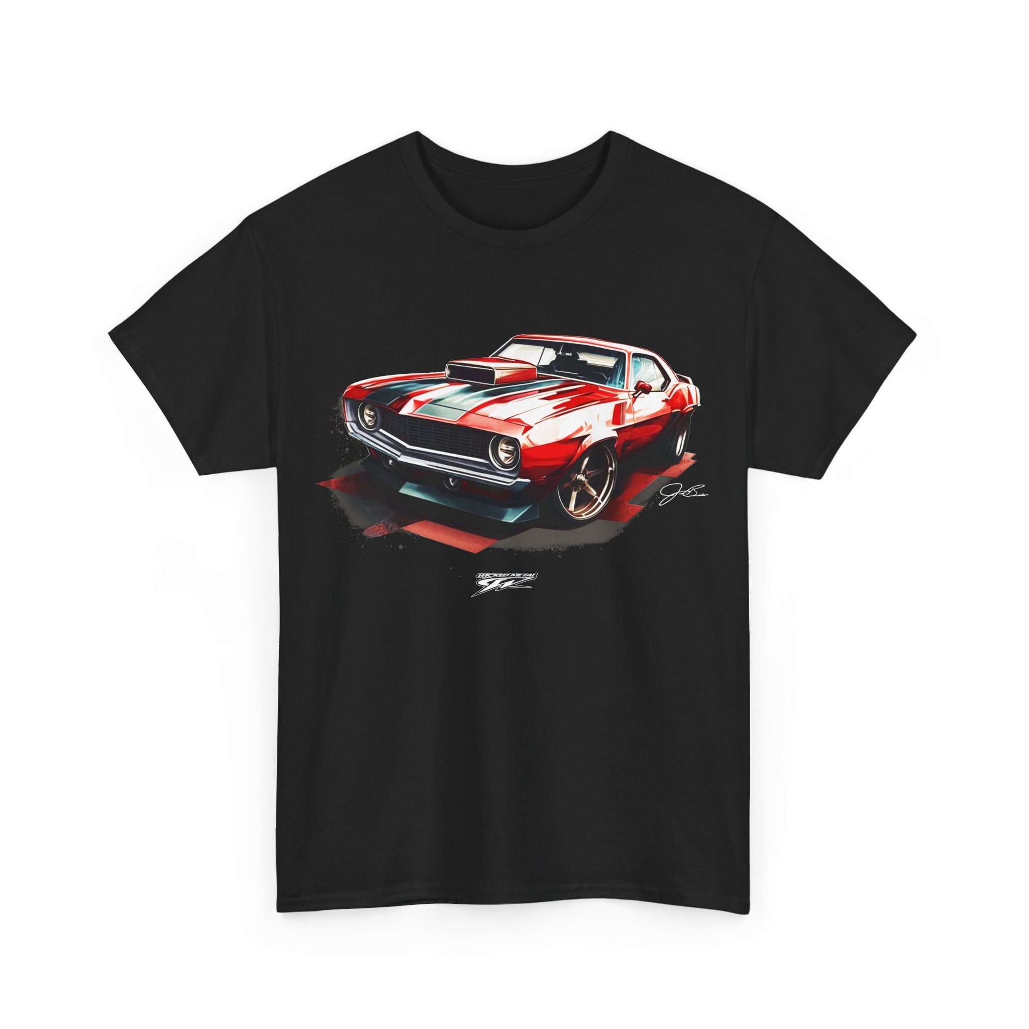 1969 Red Camaro Rod  - Chevy Camaro t shirt