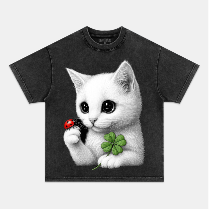 Good Luck Kitten & Ladybug Graphic T-shirt
