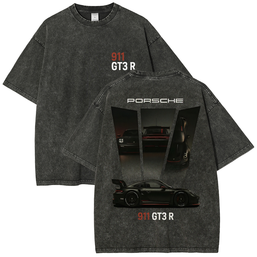 911 GT3 R Racing Unisex Fit Washed T-Shirt