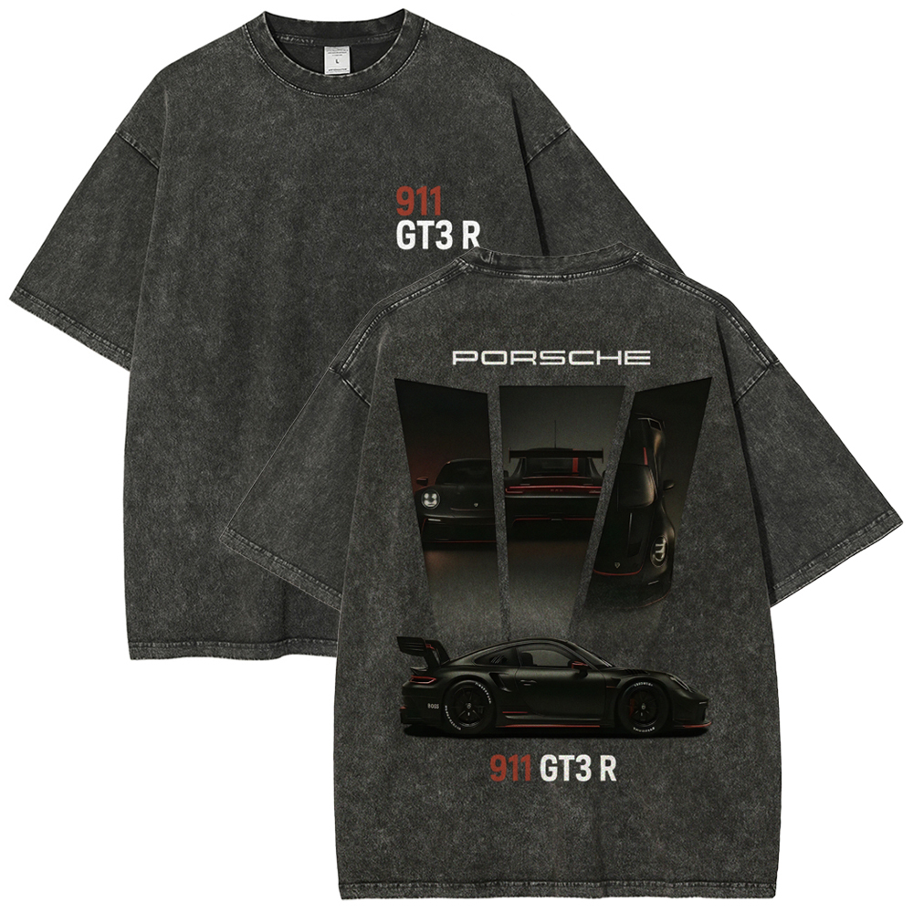 911 GT3 R Racing Unisex Fit Washed T-Shirt