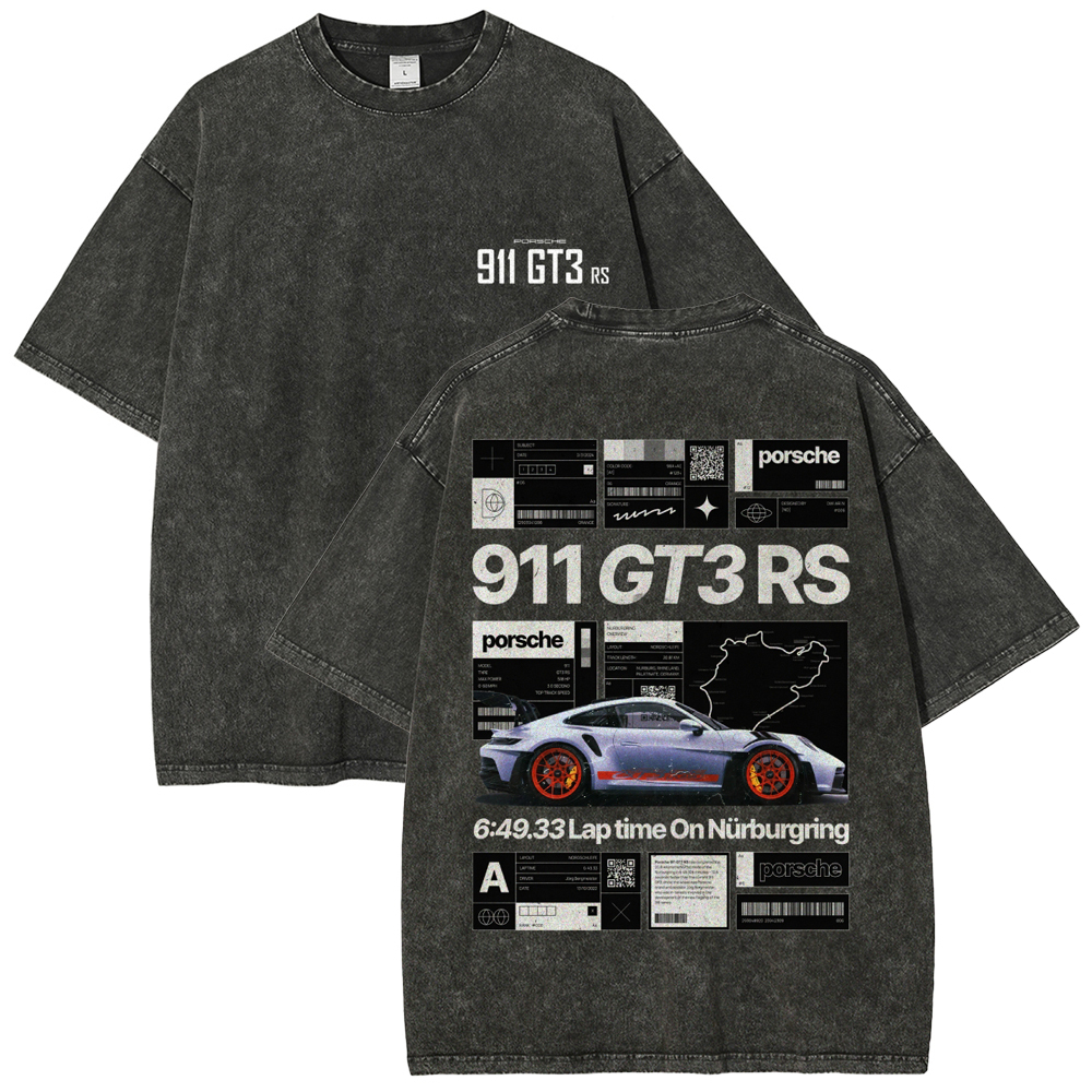 Nürburgring Racing Poster Unisex Fit Washed T-Shirt