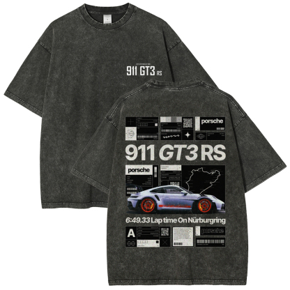 Nürburgring Racing Poster Unisex Fit Washed T-Shirt