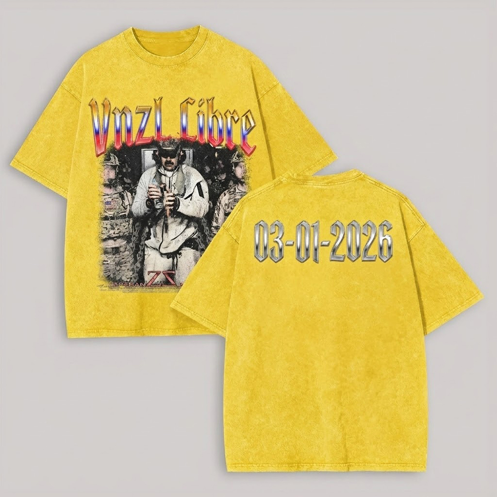 Venezuela Libre Printed Unisex Washed T-Shirt