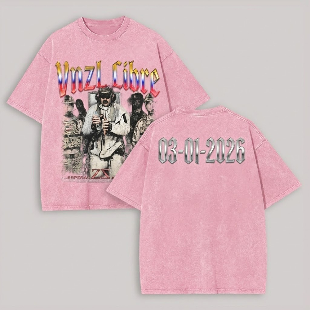 Venezuela Libre Printed Unisex Washed T-Shirt