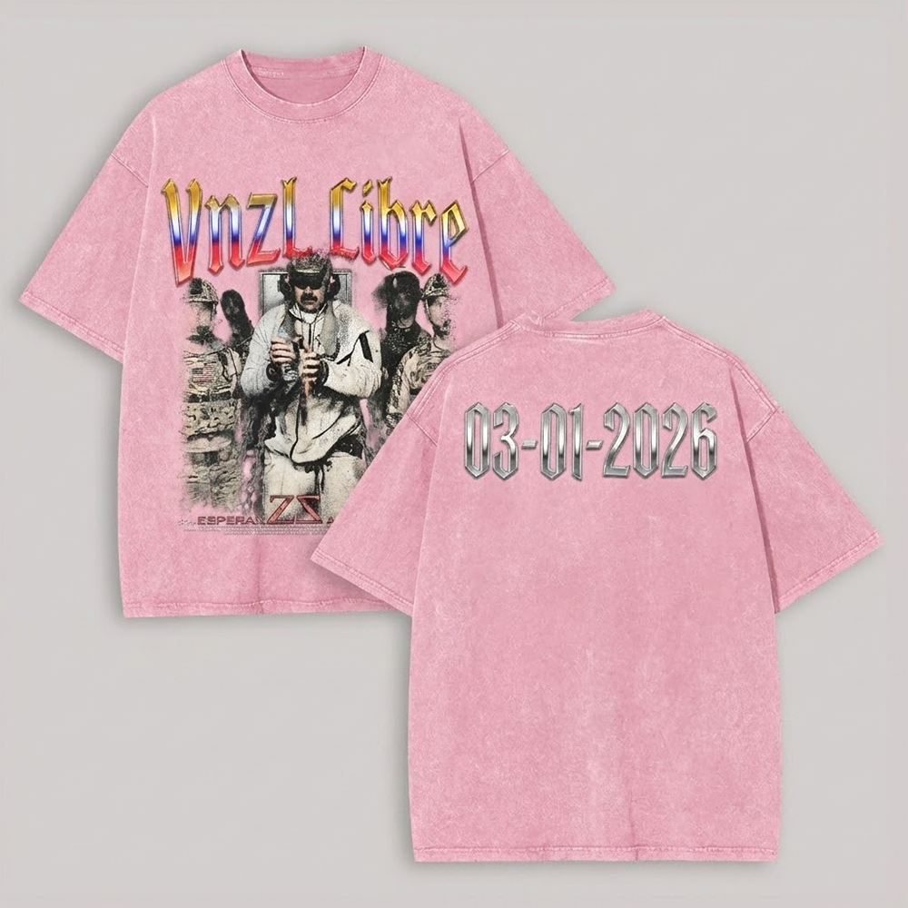 Venezuela Libre Printed Unisex Washed T-Shirt