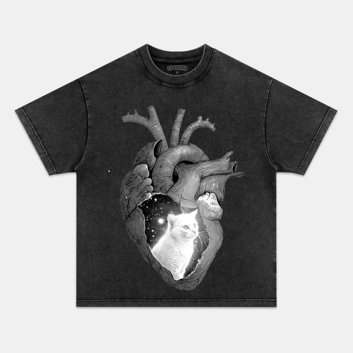 Fun Cat Unisex Fit Washed T-Shirt