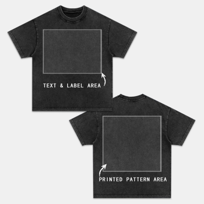 Completely Customized Unisex Fit Washed T-Shirt(Double-sided)