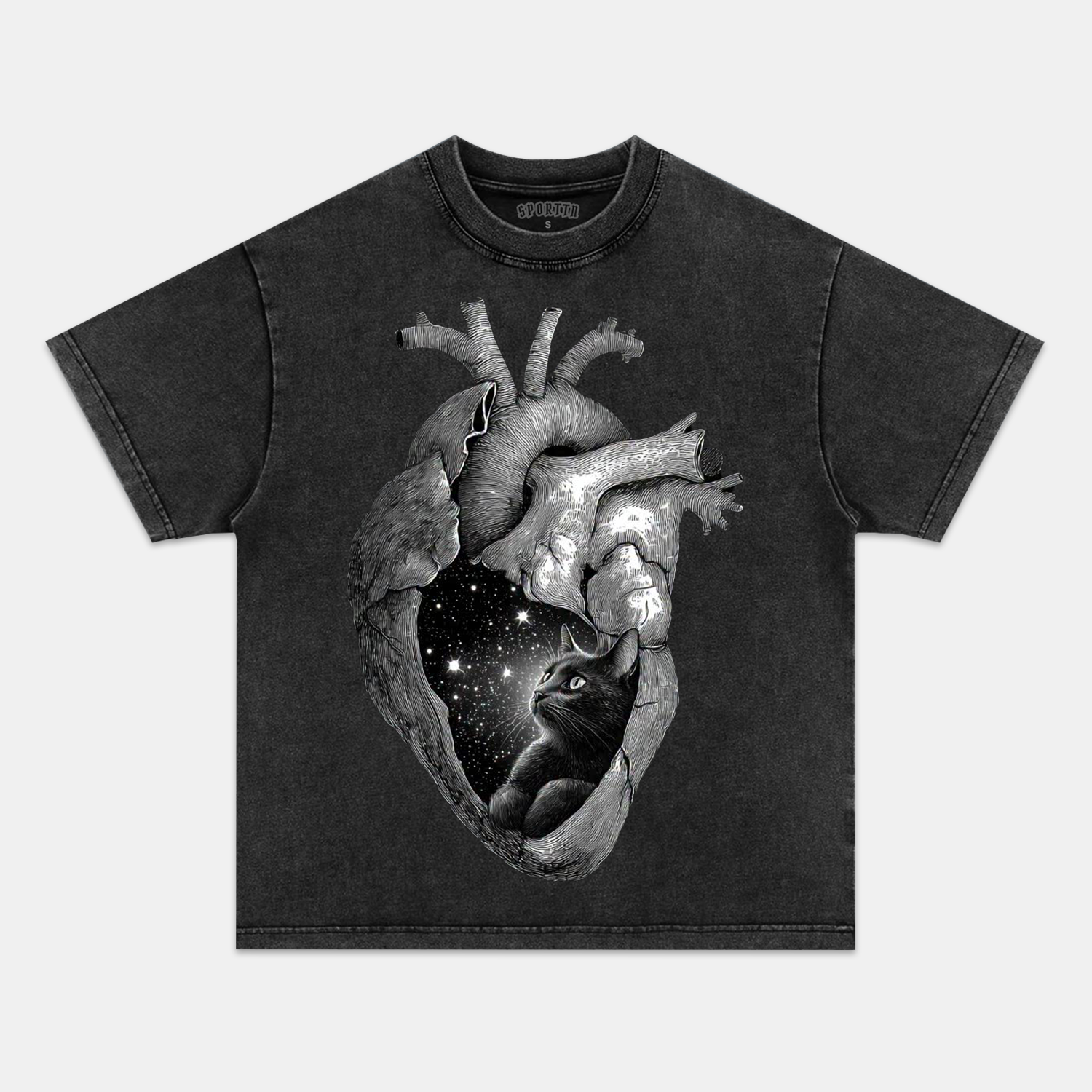 Fun Cat Unisex Fit Washed T-Shirt