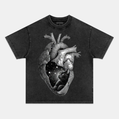 Fun Cat Unisex Fit Washed T-Shirt