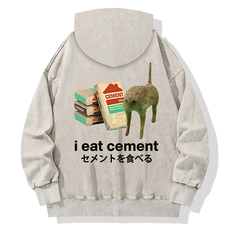 Tokyocanvas I Eat Cement Back Washed Hoodie