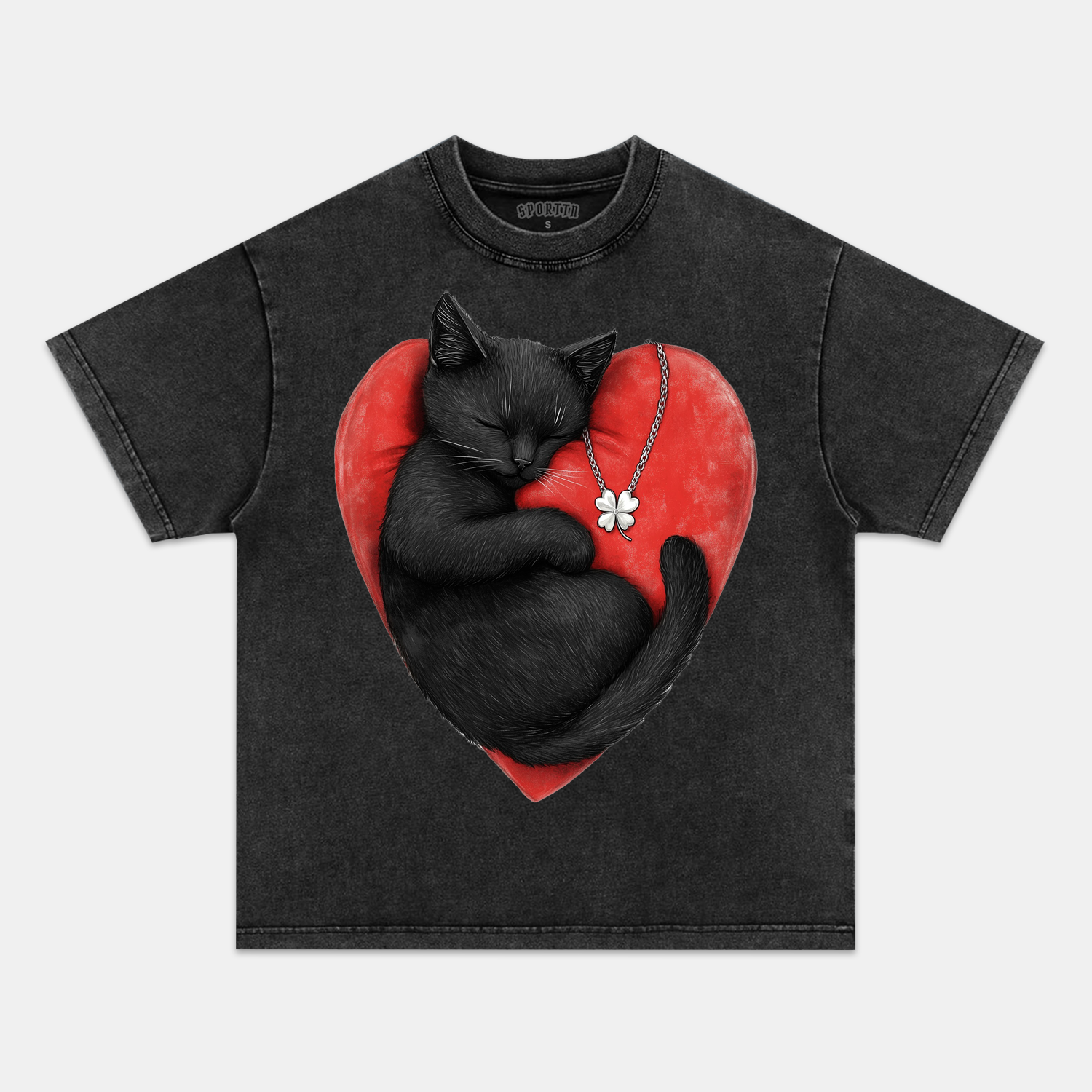 Fun Cat Unisex Fit Washed T-Shirt