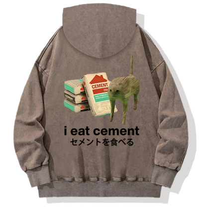 Tokyocanvas I Eat Cement Back Washed Hoodie