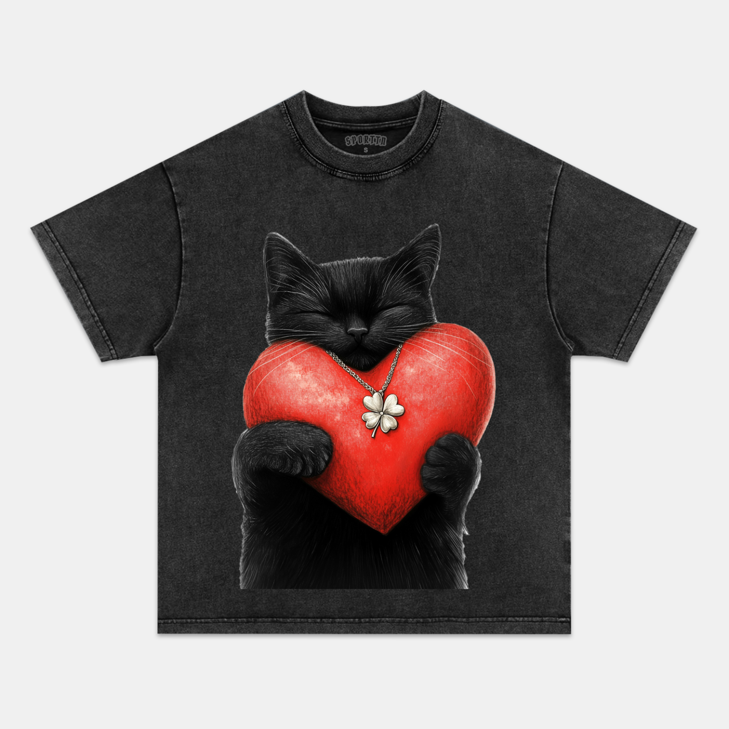 Fun Cat Unisex Fit Washed T-Shirt