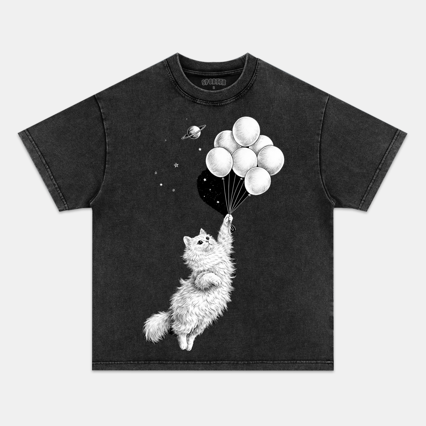 Fun Cat Unisex Fit Washed T-Shirt