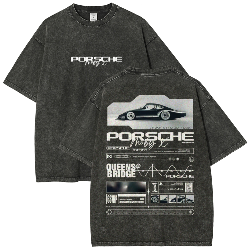 Moby X Vintage Poster Racing Unisex Fit Washed T-Shirt