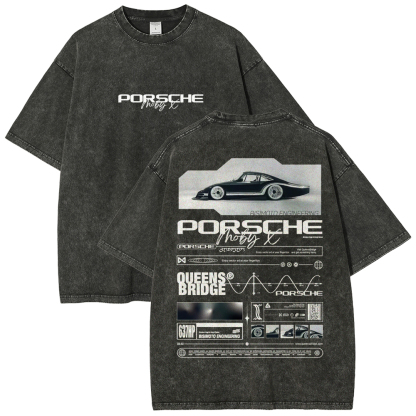 Moby X Vintage Poster Racing Unisex Fit Washed T-Shirt