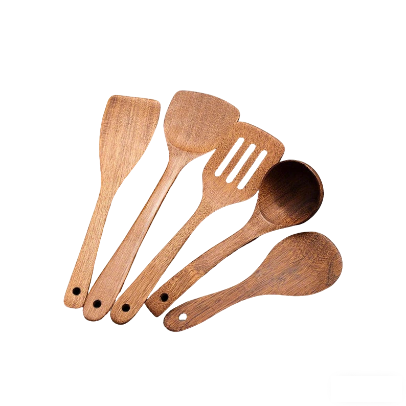 Long Handle Wooden Spatula