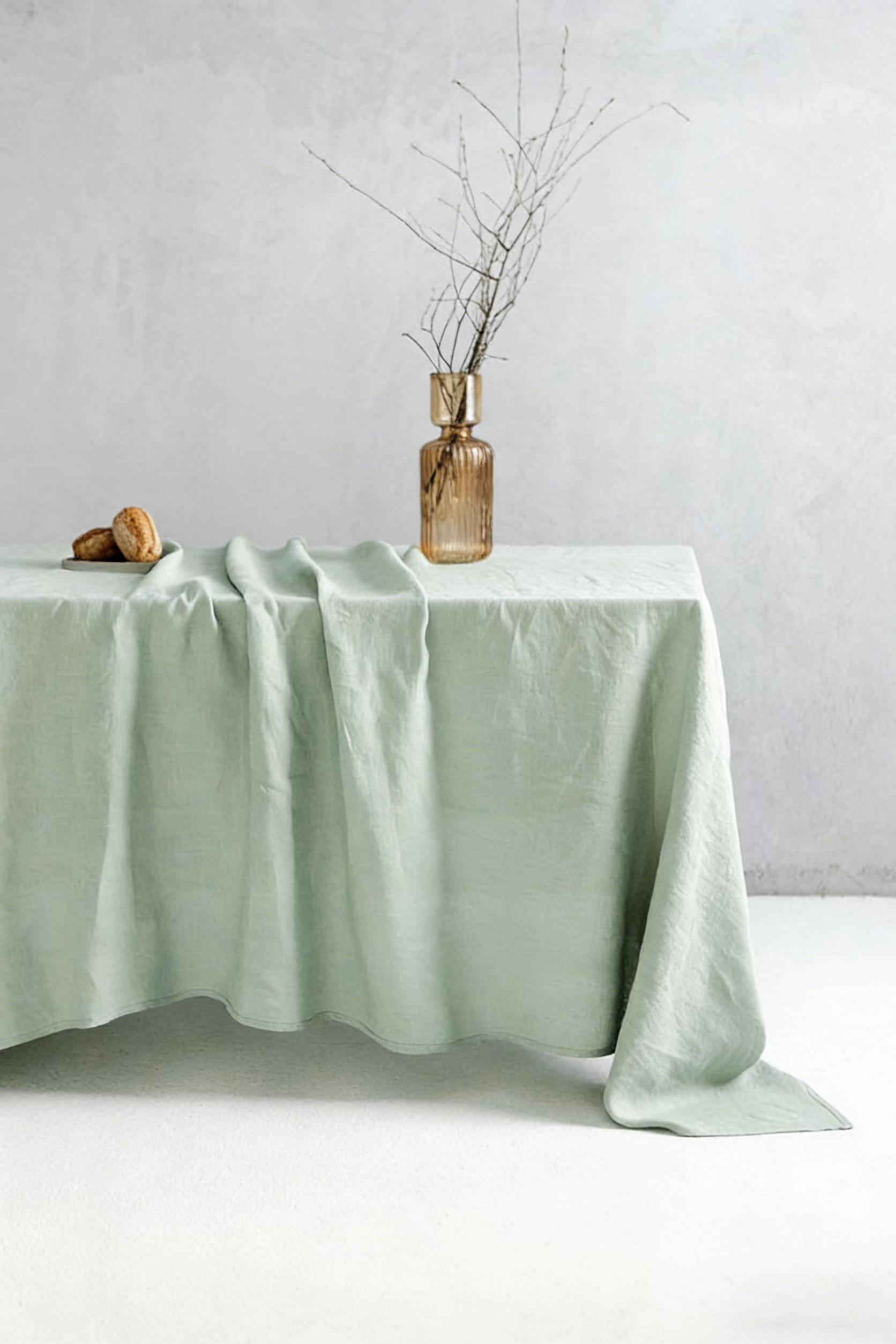 Long Linen Home Tablecloth