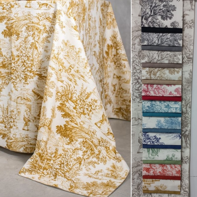 Printed Multi-Shape Cotton Tablecloth