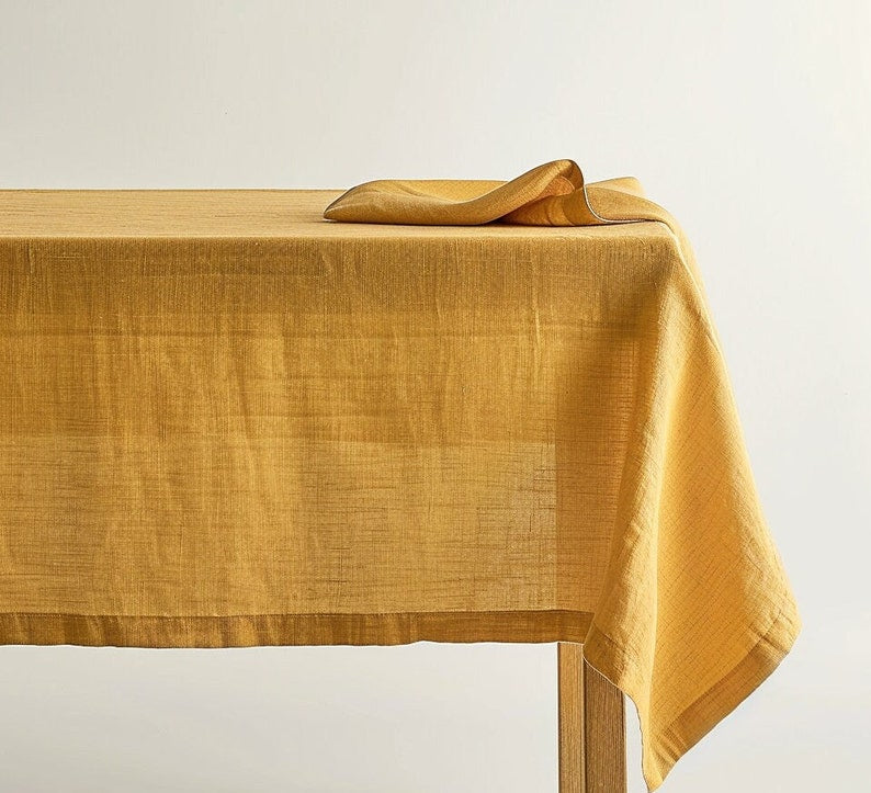 Washed Soft Linen Home Tablecloth