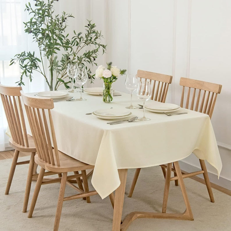 Rectangular Thick and Soft Linen Tablecloth